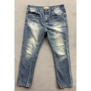 United  Denim Of America Jeans Men's Size 38X32 Blue Distressed Faded Well Loved